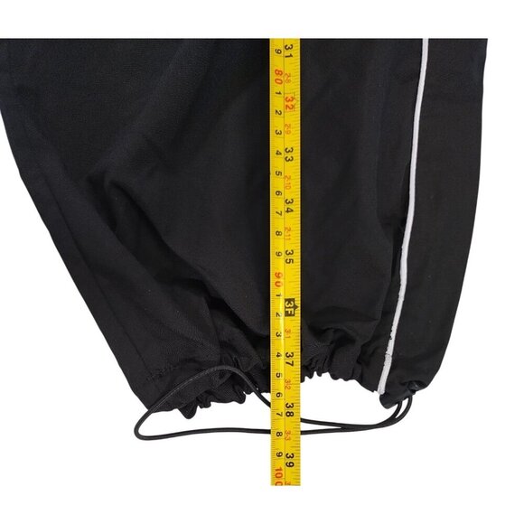 Black Track Pants With White Piping Elastic Waist & Ankles Drawstring Size S. - Picture 6 of 6